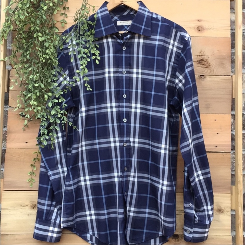 BurBerry Small Scale Check stretch‎ cotton shirt